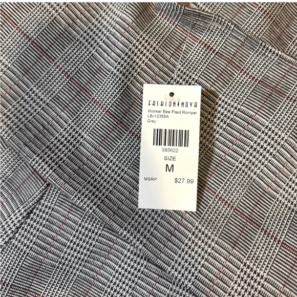 NWT Fashion Nova Plaid Romper - Y2K Vibes - Picture 5 of 6